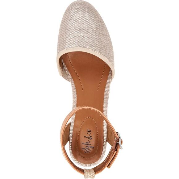 STYLE & COMPANY Womens Beige Mailena Round Toe Wedge Espadrille Shoes 10.5 M - Picture 3 of 4